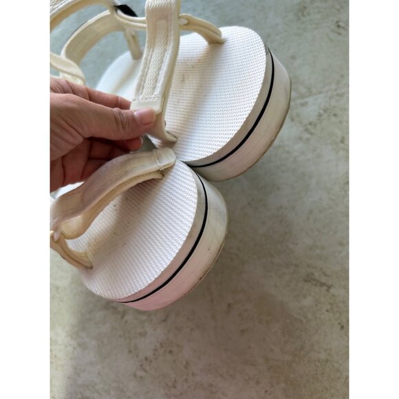 Teva Womens Sz 8 Platform Sandals Ivory White Adjustable Straps - Picture 4 of 9